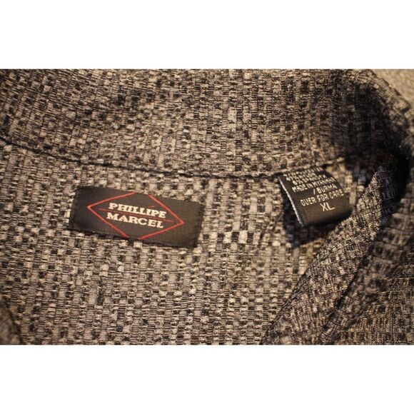 Vintage Philip Marcel Polo Shirt - Dark Gray Design - Picture 3 of 4